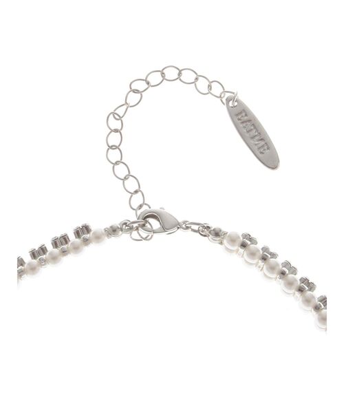 EATME（イートミー）の「フェイクパールストーンチョーカー（ネックレス・レディース・シルバー・FREE）」の5枚目の写真