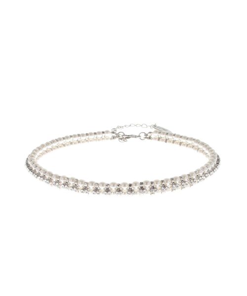 EATME（イートミー）の「フェイクパールストーンチョーカー（ネックレス・レディース・シルバー・FREE）」の8枚目の写真