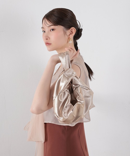 Kana(カナ)の「ワンハンドル コンパクト バック(ハンドバッグ・レディース・ブラウン/シルバー/ゴールド/グリーン・フリー)」の22枚目の写真