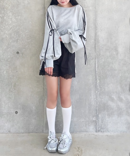 Side Line Lace Short Pants / サイドラインレースショート
