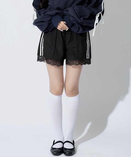 Side Line Lace Short Pants / サイドラインレースショート
