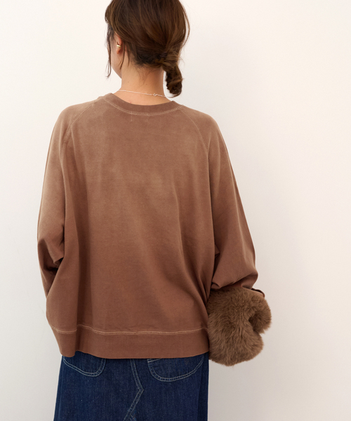 JOURNAL STANDARD relume(ジャーナルスタンダード レリューム)の「《追加》別注【GULFCOAST SPORTSWEAR】*relumeラグランハーフスリーブスウェット(スウェット・レディース・ブラウン/ネイビー/サックスブルー・FREE)」の13枚目の写真