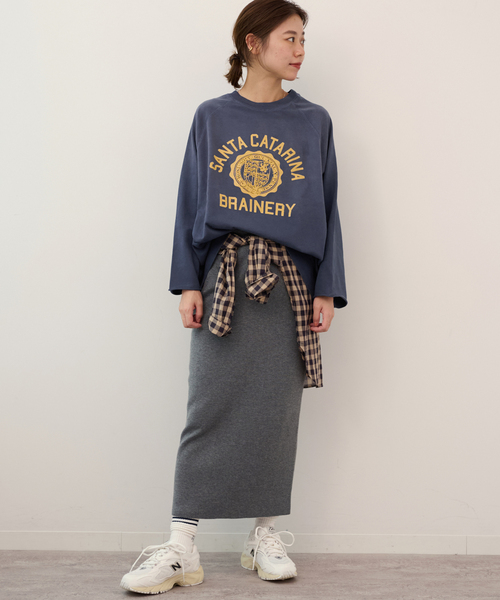 JOURNAL STANDARD relume(ジャーナルスタンダード レリューム)の「《追加》別注【GULFCOAST SPORTSWEAR】*relumeラグランハーフスリーブスウェット(スウェット・レディース・ブラウン/ネイビー/サックスブルー・FREE)」の15枚目の写真