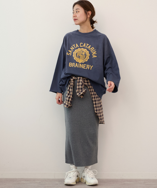 JOURNAL STANDARD relume(ジャーナルスタンダード レリューム)の「《追加》別注【GULFCOAST SPORTSWEAR】*relumeラグランハーフスリーブスウェット(スウェット・レディース・ブラウン/ネイビー/サックスブルー・FREE)」の16枚目の写真