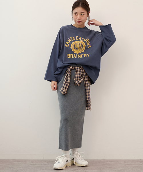 JOURNAL STANDARD relume(ジャーナルスタンダード レリューム)の「《追加》別注【GULFCOAST SPORTSWEAR】*relumeラグランハーフスリーブスウェット(スウェット・レディース・ブラウン/ネイビー/サックスブルー・FREE)」の17枚目の写真