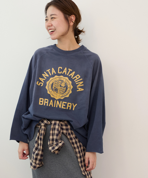 JOURNAL STANDARD relume(ジャーナルスタンダード レリューム)の「《追加》別注【GULFCOAST SPORTSWEAR】*relumeラグランハーフスリーブスウェット(スウェット・レディース・ブラウン/ネイビー/サックスブルー・FREE)」の21枚目の写真