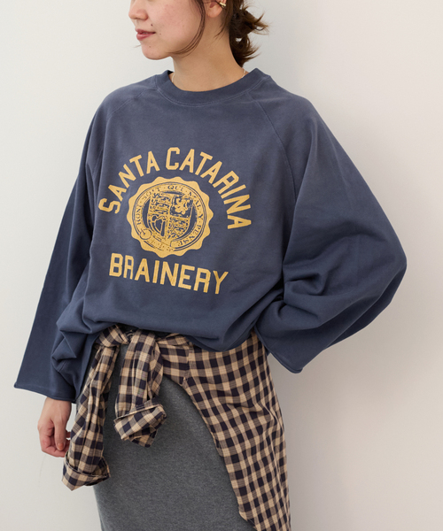 JOURNAL STANDARD relume(ジャーナルスタンダード レリューム)の「《追加》別注【GULFCOAST SPORTSWEAR】*relumeラグランハーフスリーブスウェット(スウェット・レディース・ブラウン/ネイビー/サックスブルー・FREE)」の22枚目の写真