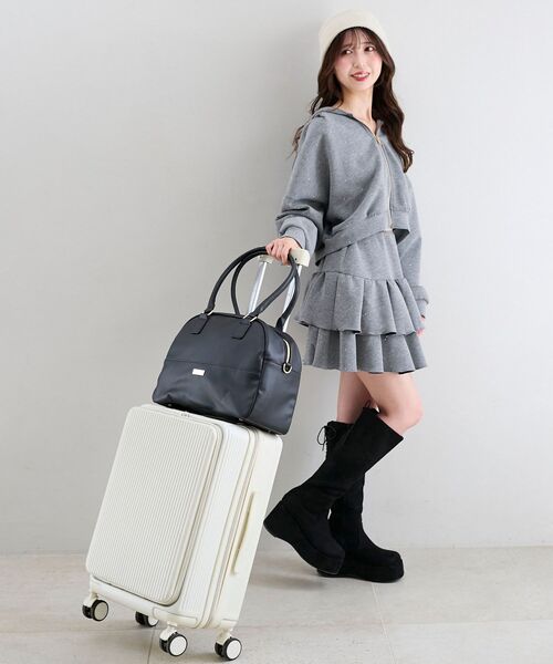 MAJESTIC LEGON（マジェスティックレゴン）の「キャリーオンボストンバッグ（ボストンバッグ・レディース・ピンク/アイボリー/ブラック・FREE）」の4枚目の写真