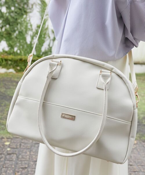 MAJESTIC LEGON（マジェスティックレゴン）の「キャリーオンボストンバッグ（ボストンバッグ・レディース・ピンク/アイボリー/ブラック・FREE）」の12枚目の写真