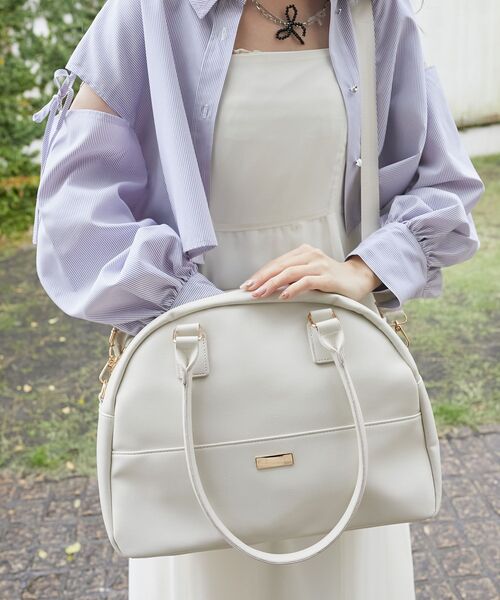 MAJESTIC LEGON（マジェスティックレゴン）の「キャリーオンボストンバッグ（ボストンバッグ・レディース・ピンク/アイボリー/ブラック・FREE）」の13枚目の写真