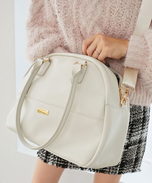 MAJESTIC LEGON（マジェスティックレゴン）の「キャリーオンボストンバッグ（ボストンバッグ・レディース・ピンク/アイボリー/ブラック・FREE）」の21枚目の写真