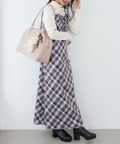 MAJESTIC LEGON（マジェスティックレゴン）の「キャリーオンボストンバッグ（ボストンバッグ・レディース・ピンク/アイボリー/ブラック・FREE）」の22枚目の写真