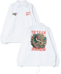 MAISON mou（メゾンムー）の「【cYc oh/サイ コー】jersey fabric vietnam jkt style print coach jacket / ジャージー素材コーチジャケット(ベトジャン風)（その他アウター）」