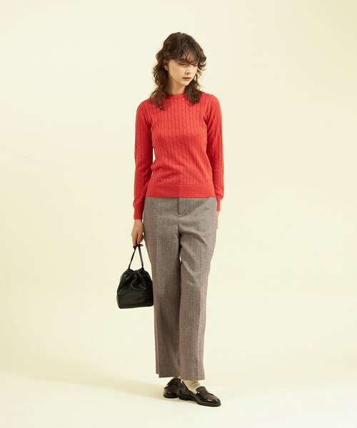 MACKINTOSH PHILOSOPHY(マッキントッシュ フィロソフィー)の「カラーネップツイードパンツ(その他パンツ・レディース・チャコールグレー/ブラウン系その他4・36/38/34)」の3枚目の写真