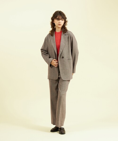 MACKINTOSH PHILOSOPHY(マッキントッシュ フィロソフィー)の「カラーネップツイードパンツ(その他パンツ・レディース・チャコールグレー/ブラウン系その他4・36/38/34)」の4枚目の写真