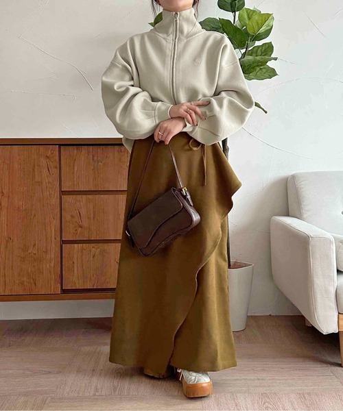 apres jour clair（アプレジュールクレア）の「【apres jour clair】スポンディッシュコクーンパーカー【ZOZOTOWN限定アイテム】（パーカー・レディース・ボルドー/ブラウン系その他/アイボリー・フリー/X-LARGE）」の8枚目の写真