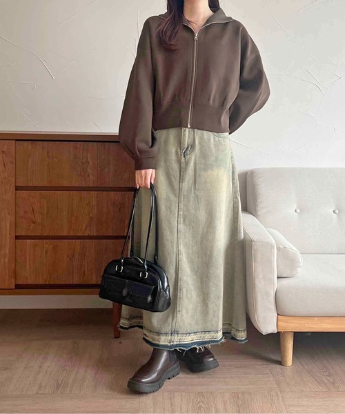 apres jour clair（アプレジュールクレア）の「【apres jour clair】スポンディッシュコクーンパーカー【ZOZOTOWN限定アイテム】（パーカー・レディース・ボルドー/ブラウン系その他/アイボリー・フリー/X-LARGE）」の14枚目の写真