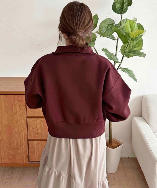 apres jour clair（アプレジュールクレア）の「【apres jour clair】スポンディッシュコクーンパーカー【ZOZOTOWN限定アイテム】（パーカー・レディース・ボルドー/ブラウン系その他/アイボリー・フリー/X-LARGE）」の18枚目の写真