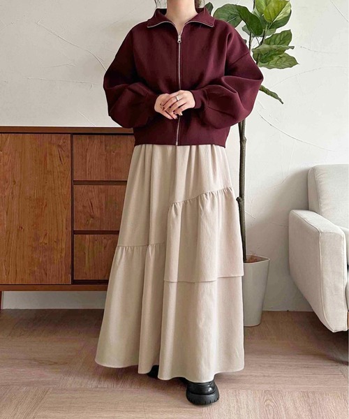 apres jour clair（アプレジュールクレア）の「【apres jour clair】スポンディッシュコクーンパーカー【ZOZOTOWN限定アイテム】（パーカー・レディース・ボルドー/ブラウン系その他/アイボリー・フリー/X-LARGE）」の20枚目の写真