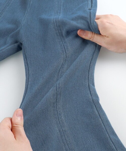 BRANSHES（ブランシェス）の「【あったか】フレア裏起毛デニムパンツ（デニムパンツ・キッズ・ネイビー/ブルー・140/80/150/90/120/130/110/100）」の10枚目の写真