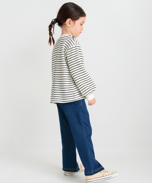 BRANSHES（ブランシェス）の「【あったか】フレア裏起毛デニムパンツ（デニムパンツ・キッズ・ネイビー/ブルー・140/80/150/90/120/130/110/100）」の16枚目の写真