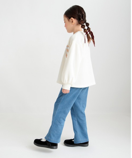 BRANSHES（ブランシェス）の「【あったか】フレア裏起毛デニムパンツ（デニムパンツ・キッズ・ネイビー/ブルー・140/80/150/90/120/130/110/100）」の18枚目の写真
