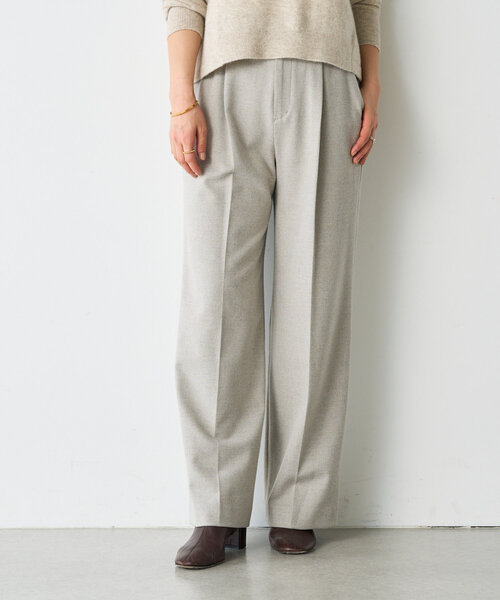 BEARDSLEY（ビアズリー）の「ツイード調タックパンツ（その他パンツ・レディース・ライトグレー・FREE）」の5枚目の写真