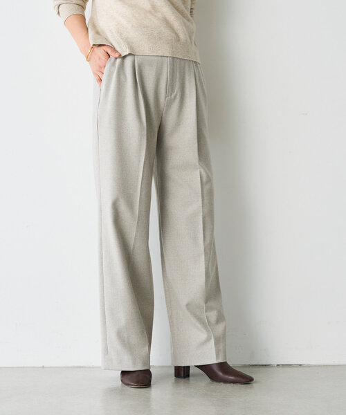 BEARDSLEY（ビアズリー）の「ツイード調タックパンツ（その他パンツ・レディース・ライトグレー・FREE）」の9枚目の写真