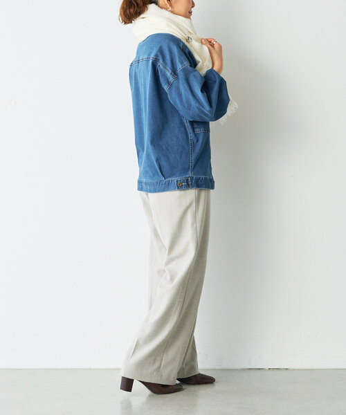 BEARDSLEY（ビアズリー）の「ツイード調タックパンツ（その他パンツ・レディース・ライトグレー・FREE）」の12枚目の写真