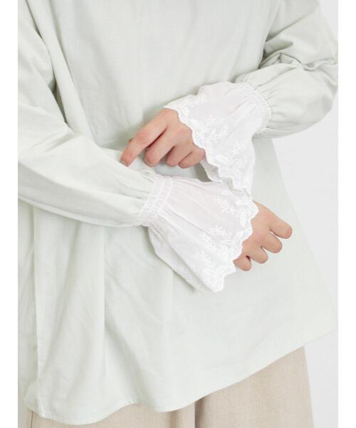 Samansa Mos2（サマンサ モスモス）の「【保温加工】袖口レースブラウス（シャツ/ブラウス・レディース・ミント/ベージュ/チャコールグレー/オフホワイト・F）」の11枚目の写真