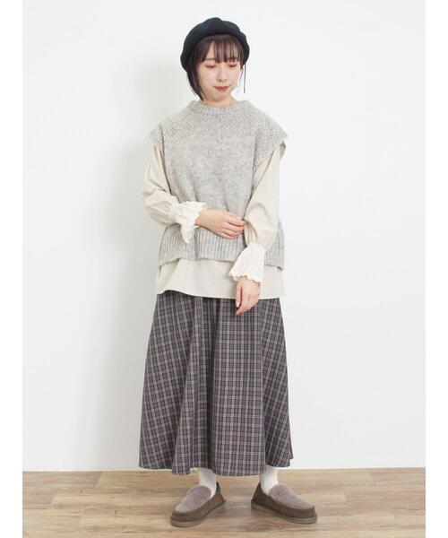 Samansa Mos2（サマンサ モスモス）の「【保温加工】袖口レースブラウス（シャツ/ブラウス・レディース・ミント/ベージュ/チャコールグレー/オフホワイト・F）」の20枚目の写真