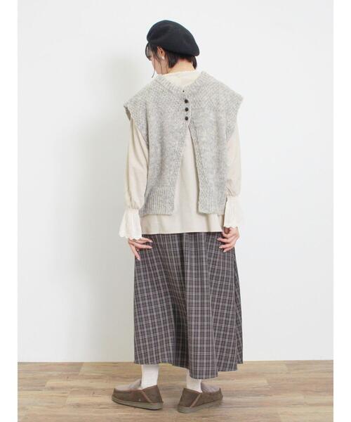 Samansa Mos2（サマンサ モスモス）の「【保温加工】袖口レースブラウス（シャツ/ブラウス・レディース・ミント/ベージュ/チャコールグレー/オフホワイト・F）」の21枚目の写真