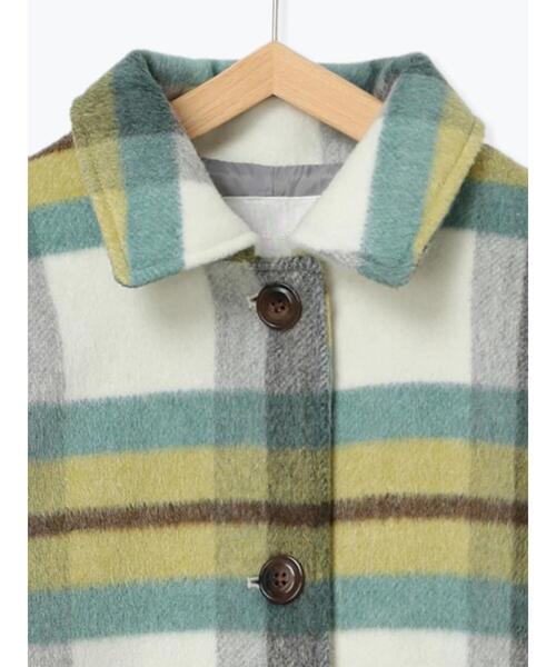 ehka sopo（エヘカソポ）の「チェックステンカラーコート（その他アウター・レディース・グリーン/ブラウン/チャコールグレー・F）」の22枚目の写真