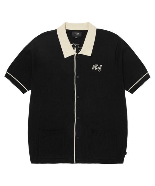 HUF ヒョウ柄 ポロシャツ Mサイズ ハフ kn00494b.jpg