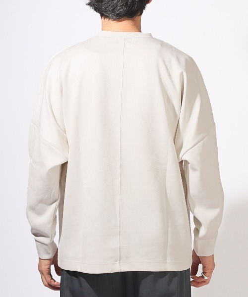 LUXSTYLE(ラグスタイル)の「フェイクスエードドルマンスリーブロンT(Tシャツ/カットソー・メンズ・ホワイト/ブラック・M/L)」の3枚目の写真