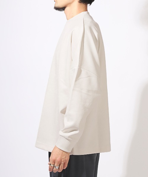 LUXSTYLE(ラグスタイル)の「フェイクスエードドルマンスリーブロンT(Tシャツ/カットソー・メンズ・ホワイト/ブラック・M/L)」の4枚目の写真