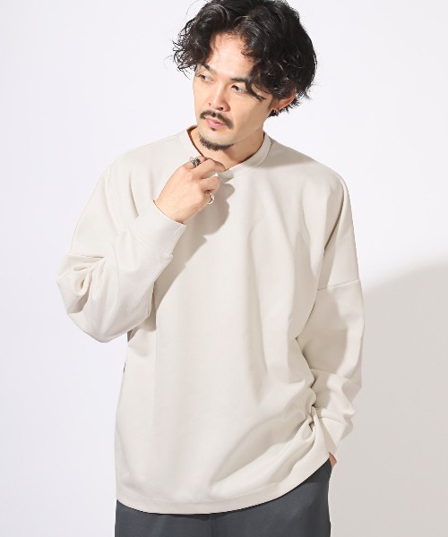 LUXSTYLE(ラグスタイル)の「フェイクスエードドルマンスリーブロンT(Tシャツ/カットソー・メンズ・ホワイト/ブラック・M/L)」の5枚目の写真
