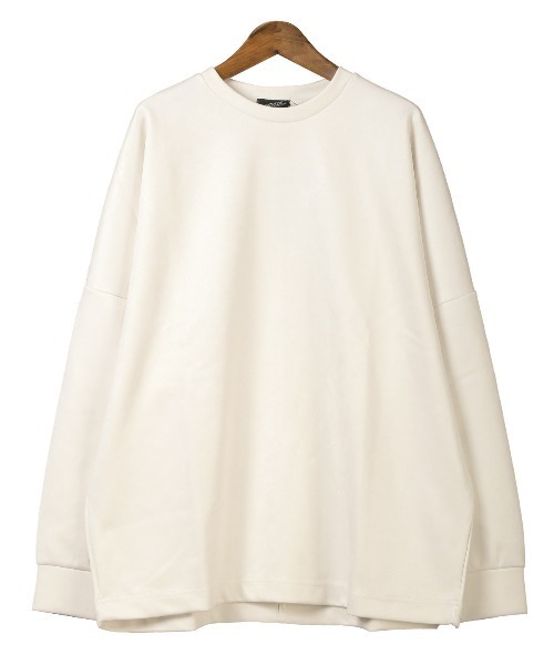 LUXSTYLE(ラグスタイル)の「フェイクスエードドルマンスリーブロンT(Tシャツ/カットソー・メンズ・ホワイト/ブラック・M/L)」の12枚目の写真
