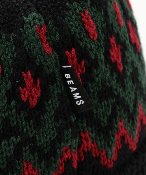 BEAMS（ビームス）の「ジャカード ニット バケットハット（ハット・メンズ・グレー/ネイビー/ブラック・ONE SIZE）」の7枚目の写真