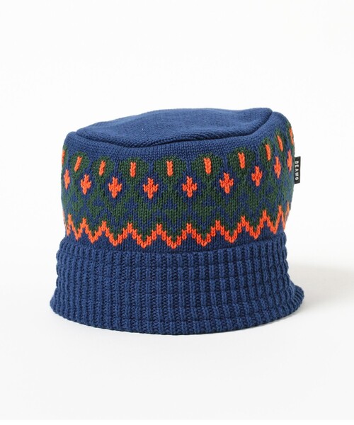 BEAMS（ビームス）の「ジャカード ニット バケットハット（ハット・メンズ・グレー/ネイビー/ブラック・ONE SIZE）」の8枚目の写真
