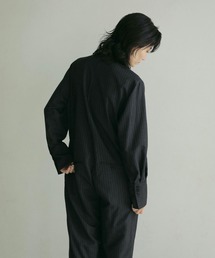 anuke（アンヌーク）の「Collarless Stripe Combinaison（つなぎ