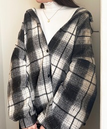 styiro（スタイロ）の「チェック柄オーバーシャツ（シャツ/ブラウス）」