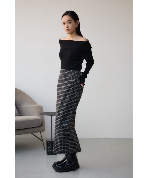 AZUL by moussy（アズールバイマウジー）の「チェックタイトスカート（スカート・レディース・ブラック系その他・SMALL/MEDIUM）」の10枚目の写真