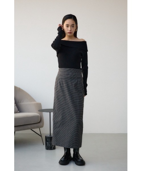 AZUL by moussy（アズールバイマウジー）の「チェックタイトスカート（スカート・レディース・ブラック系その他・SMALL/MEDIUM）」の9枚目の写真
