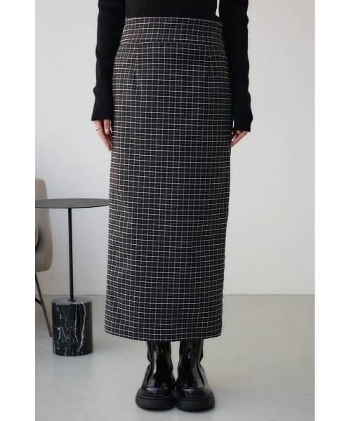 AZUL by moussy（アズールバイマウジー）の「チェックタイトスカート（スカート・レディース・ブラック系その他・SMALL/MEDIUM）」の8枚目の写真