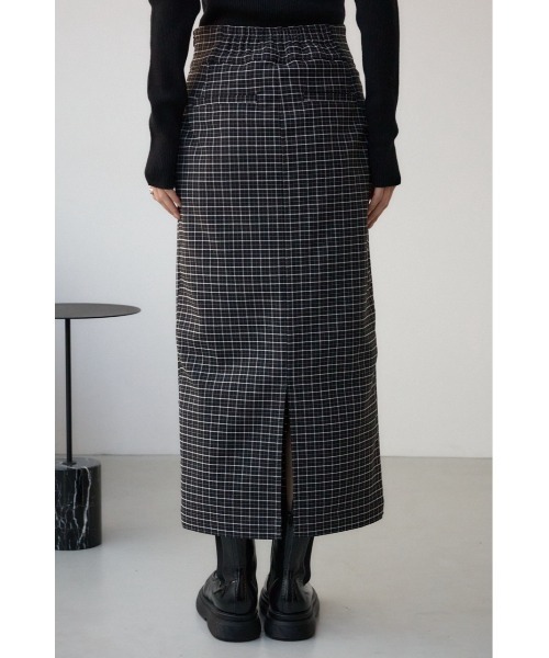 AZUL by moussy（アズールバイマウジー）の「チェックタイトスカート（スカート・レディース・ブラック系その他・SMALL/MEDIUM）」の6枚目の写真