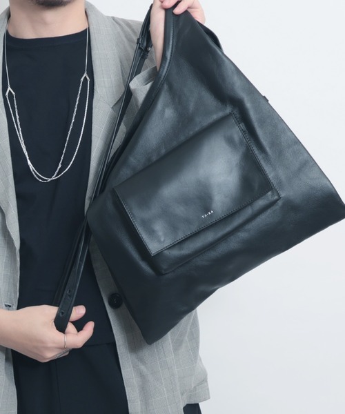 YArKA（ヤーカ）の「【YArKA/ヤーカ】 real leather multi length adjustment tote bag [opcc3] / リアルレザーマルチ調節トートバッグ（トートバッグ・メンズ・ブラック・FREE）」の15枚目の写真