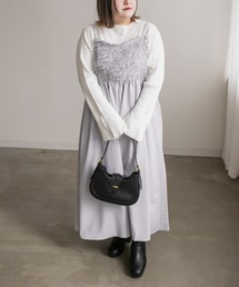 CLETTE（クレット）の「フラッフィー切替キャミワンピース（ワンピース）」