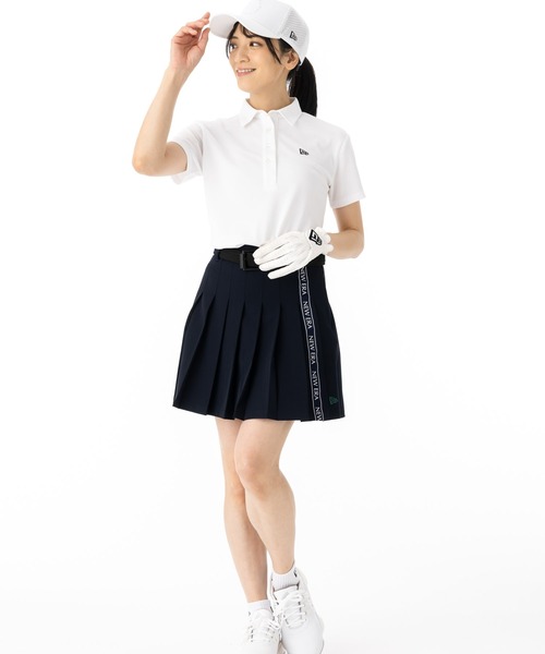 NEW ERA 黒 プリーツ ゴルフスカート ニューエラレディースゴルフ スカート プリーツ ゴルフ用