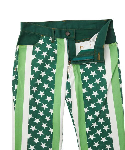 HYSTERIC GLAMOUR（ヒステリックグラマー）の「STAR STRIPE柄 フレアパンツ（その他パンツ・レディース・ブラック系その他/グリーン系その他・SMALL/MEDIUM）」の4枚目の写真
